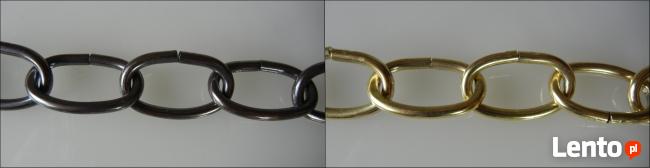 Łańcuch metalowy owalny ozdobny rolka 15m