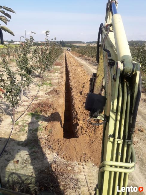 Przyłącza kanaliza, minikoparka, drenaże, wiertnica Krzywiń
