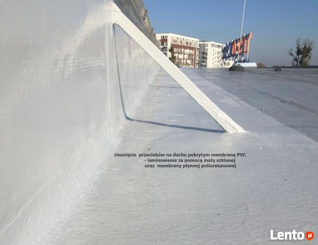 Uszczelnianie dachów z membran PVC, TPO, EPDM polimocznikiem