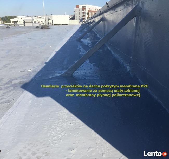 Uszczelnianie dachów z membran PVC, TPO, EPDM polimocznikiem
