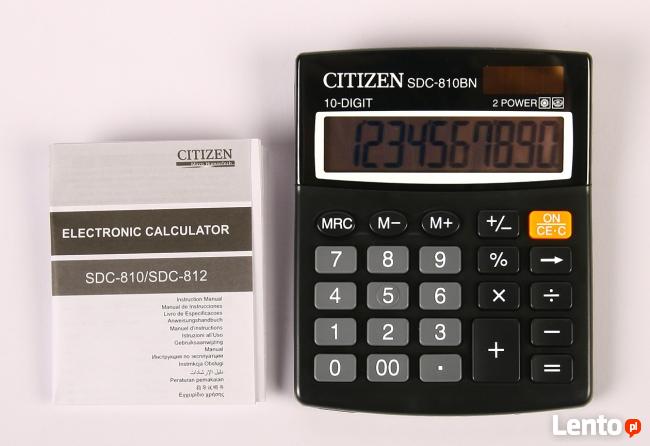 Biurowy kalkulator Citizen SDC-810BN- nowy