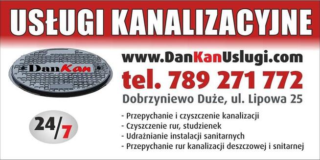 Udrażnianie,przepychanie kanalizacji,WUKO. DanKan
