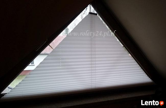 Plisy nietypowe kształty, trójkąt, pięciokąt, trapez, łuk