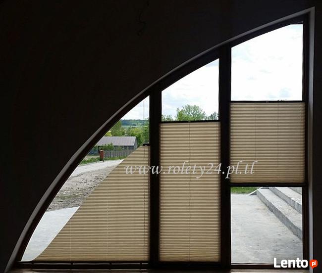 Plisy nietypowe kształty, trójkąt, pięciokąt, trapez, łuk