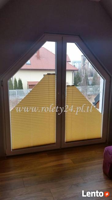 Plisy nietypowe kształty, trójkąt, pięciokąt, trapez, łuk