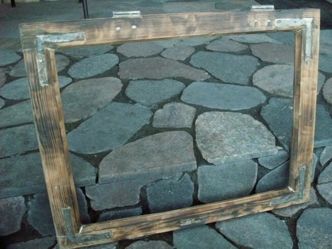 Stara futryna rama na lustro loft retro industrial 68x54