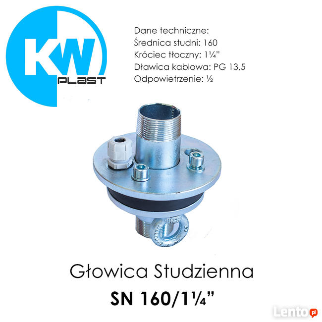 Głowica studzienna SN 160/1¼ ZAMKNIĘCIE STUDNI