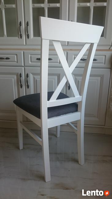 Krzesło krzesła tapicerowane Krzyż prowansalskie białe nowe