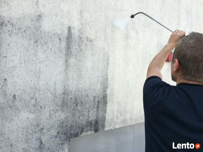 Mycie dachów, elewacji, namiotów hal i kostki