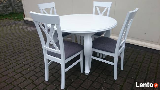 Krzesło krzesła tapicerowane Krzyż prowansalskie białe nowe