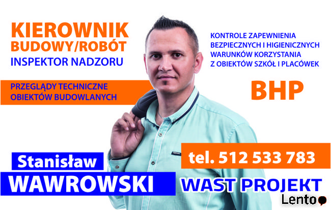 KIEROWNIK BUDOWY/inspektor nadzoru/przeglądy tech. ob. bud.