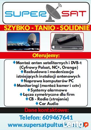 Montaż i Serwis Anten TV i SAT Pułtusk i okolice