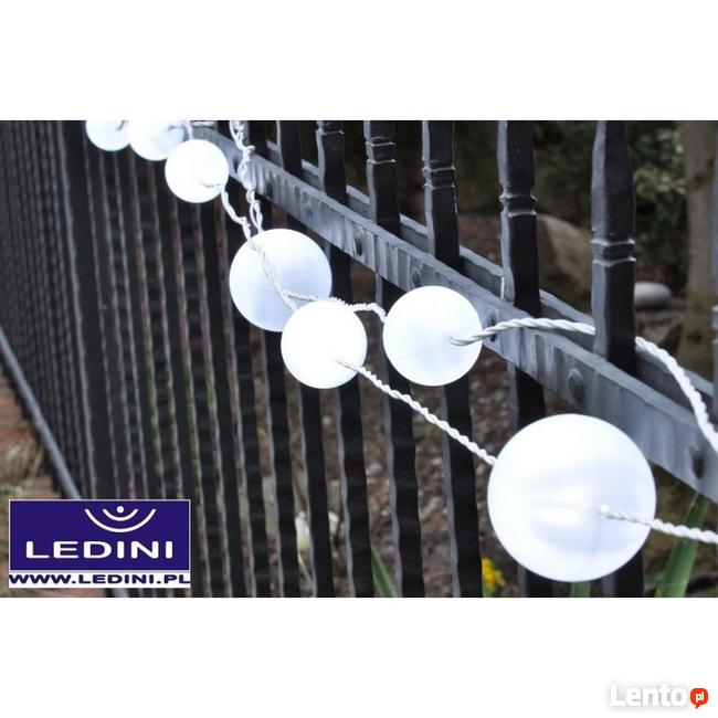 Ogrodowe kule LED, świecąca girlanda - SZNUR 40 szt.