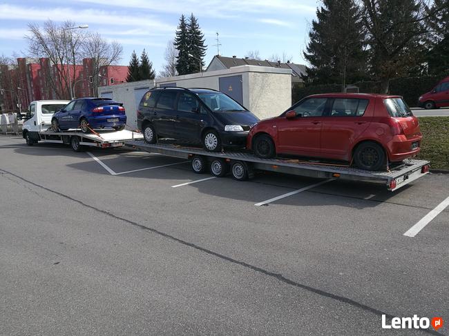 Transport Przyczepa 8.6m Dłużyca Laweta płaska podłoga Trans