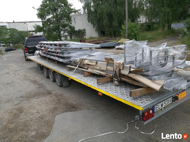 Transport Przyczepa 8.6m Dłużyca Laweta płaska podłoga Trans