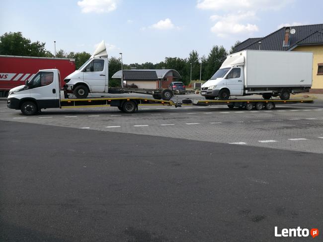 Transport Przyczepa 8.6m Dłużyca Laweta płaska podłoga Trans