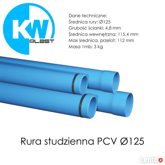 Rury studzienne Ø110 Ø125 Ø160 PRODUCENT
