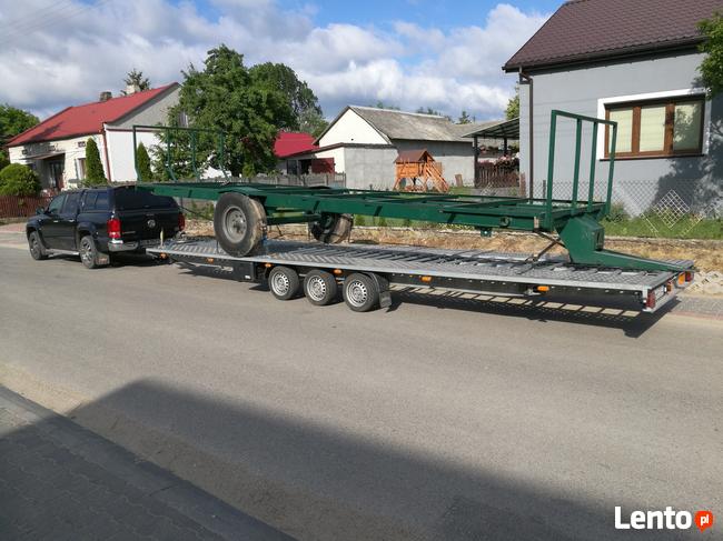 Transport Przyczepa 8.6m Dłużyca Laweta płaska podłoga Trans