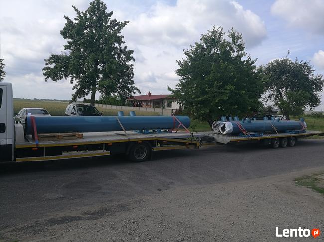Transport Przyczepa 8.6m Dłużyca Laweta płaska podłoga Trans