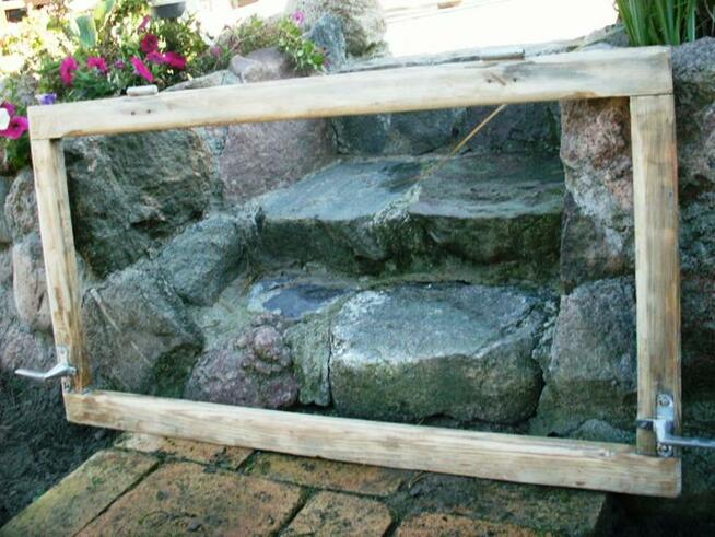 Stara rama okienna okno retro loft lustro, zdjęcia 98x54