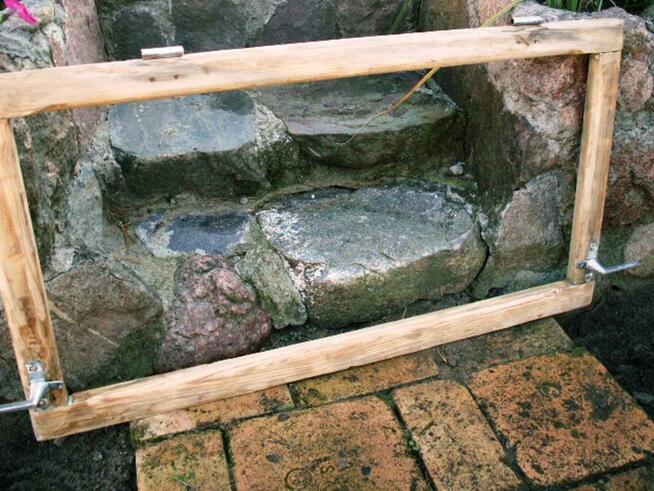 Stara rama okienna okno retro loft lustro, zdjęcia 98x54