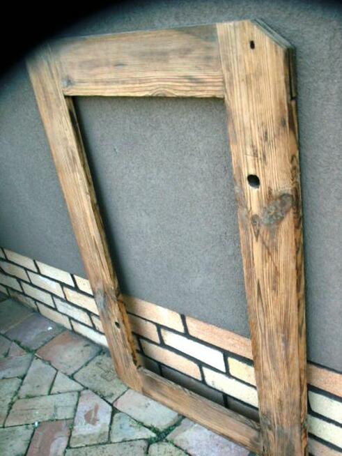 Stare okno retro, loft, ogrodzenie, lustro, altana 99x70