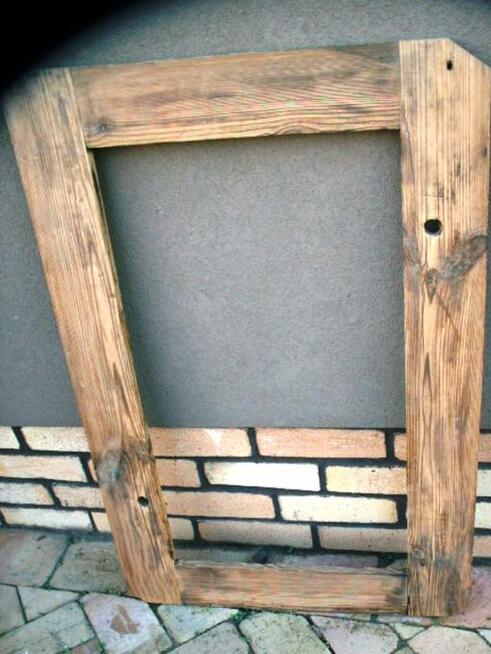 Stare okno retro, loft, ogrodzenie, lustro, altana 99x70