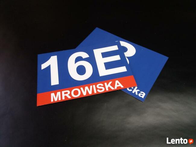 TABLICA tabliczka ADRESOWA Z NUMEREM domu i ulicą 9 wzorów
