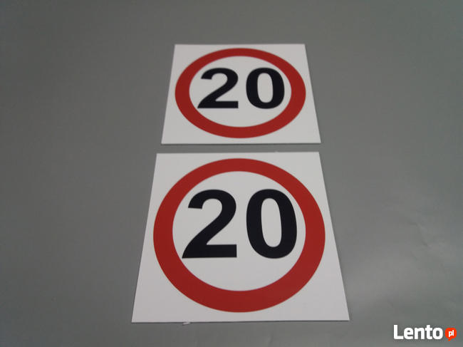 ZNAK OGRANICZENIE PRĘDKOŚCI 20 km/h