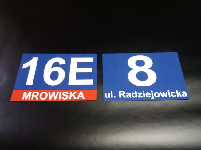 TABLICA tabliczka ADRESOWA Z NUMEREM domu i ulicą 9 wzorów