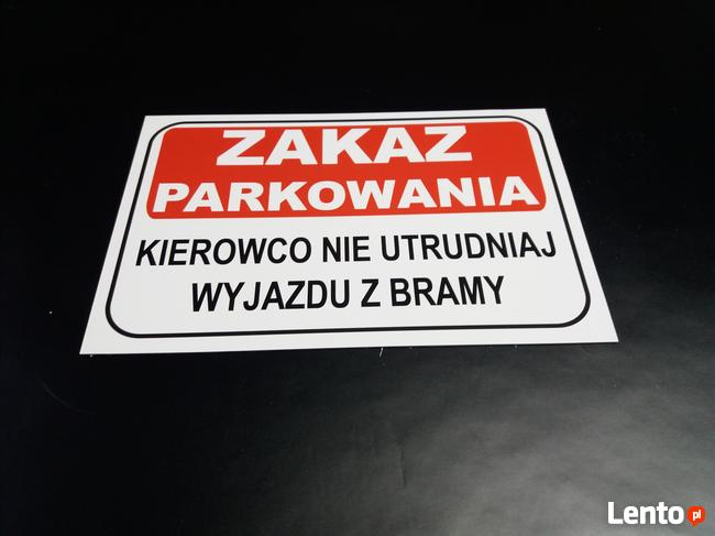 TABLICZKA ZNAK - ZAKAZ PARKOWANIA TWOJA TREŚĆ