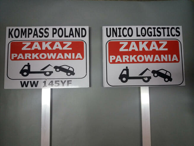 ZAKAZ PARKOWANIA MIEJSCE PRYWATNE + STELAŻ ALUMINIOWY