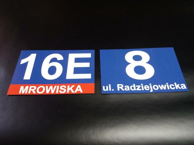 TABLICA tabliczka ADRESOWA Z NUMEREM domu i ulicą 9 wzorów