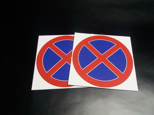 ZNAK TABLICA ZAKAZ ZATRZYMYWANIA