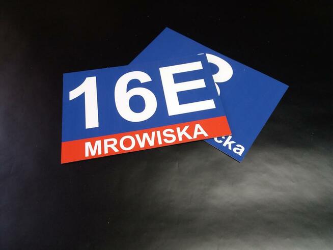 TABLICA tabliczka ADRESOWA Z NUMEREM domu i ulicą 9 wzorów