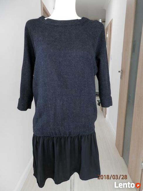 Sukienka Bershka Grafitowa Modne Plecy Nowa S