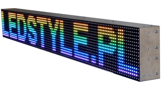 Tablica LED Reklama kolorowa 128x16 cm Wyświetlacz Ekran LED