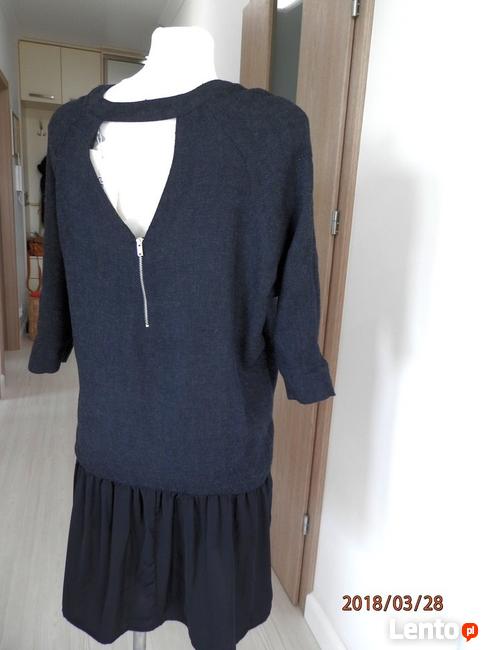 Sukienka Bershka Grafitowa Modne Plecy Nowa S