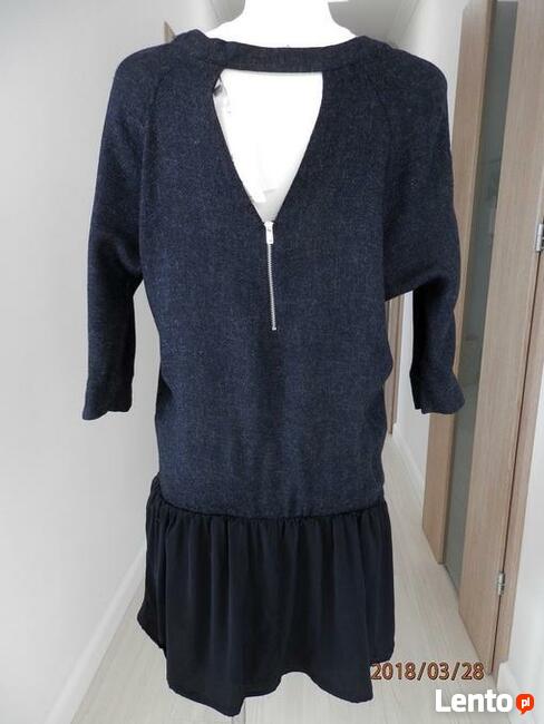 Sukienka Bershka Grafitowa Modne Plecy Nowa S