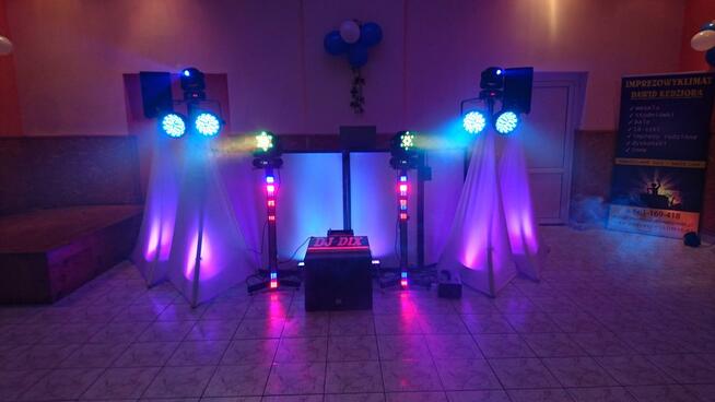 DJ/Wodzirej,doświetlenie sali,napis LOVE