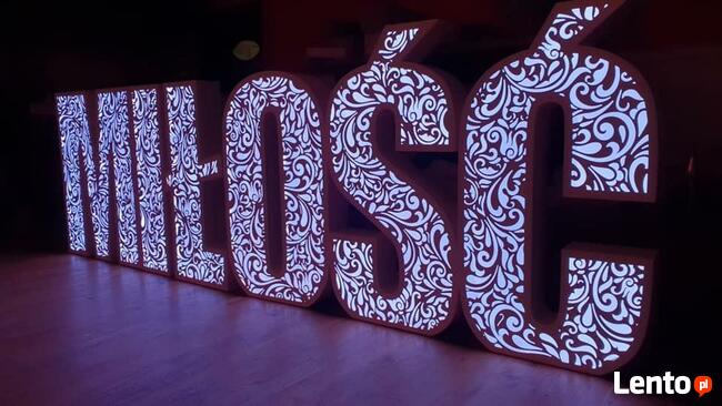 MIŁOŚĆ napis - litery dekoracja sali