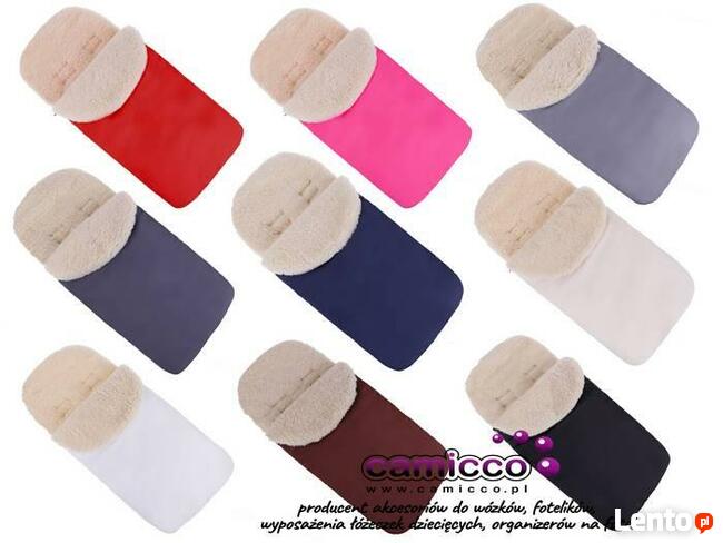 ŚPIWOREK + MUFKA do WÓZKA WEŁNA sanek SUPER ZESTAW