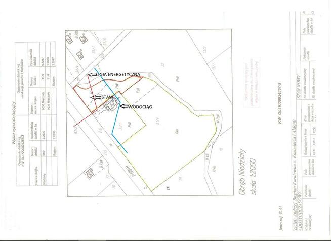 Sprzedam działkę ze stawem 3287 m2 Mazury