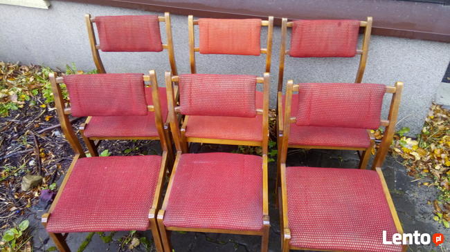 Krzesło PRL, Krzesła 6 szt.Meble PRL, Fotel PRL, Komody, Antyk