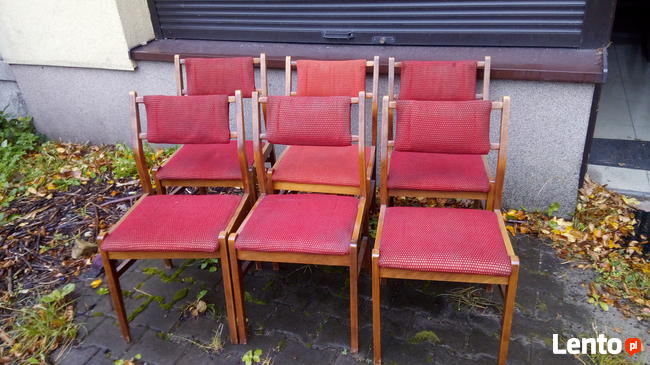 Krzesło PRL, Krzesła 6 szt.Meble PRL, Fotel PRL, Komody, Antyk