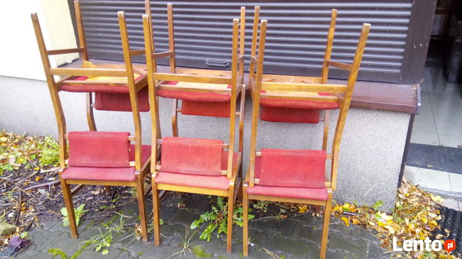 Krzesło PRL, Krzesła 6 szt.Meble PRL, Fotel PRL, Komody, Antyk