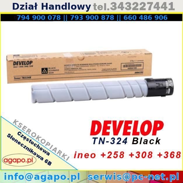 Toner TN-324K Develop ineo +258 +308 +368 Konica