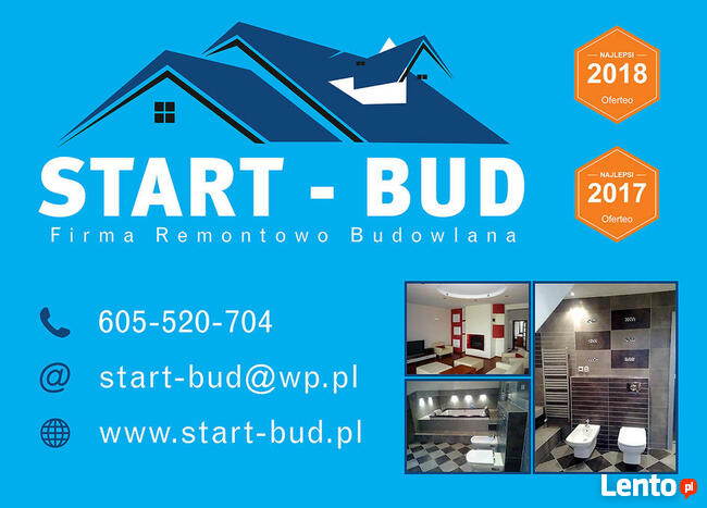 Remonty i wykończenia wnętrz pod klucz łazienki START-BUD