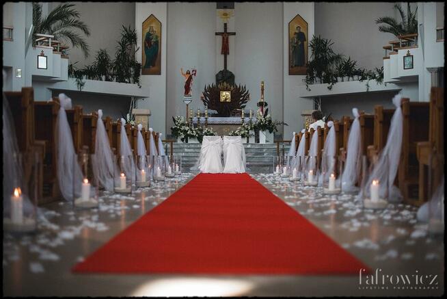 Dekoracje ślubne weselne, sali weselnej Kościoła Podkarpacie