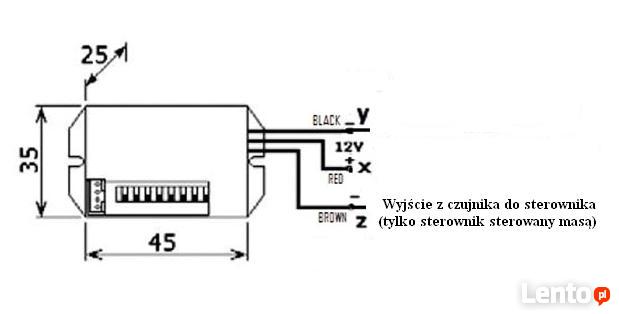 Mini czujnik ruchu PIR do sterowników schodowych
